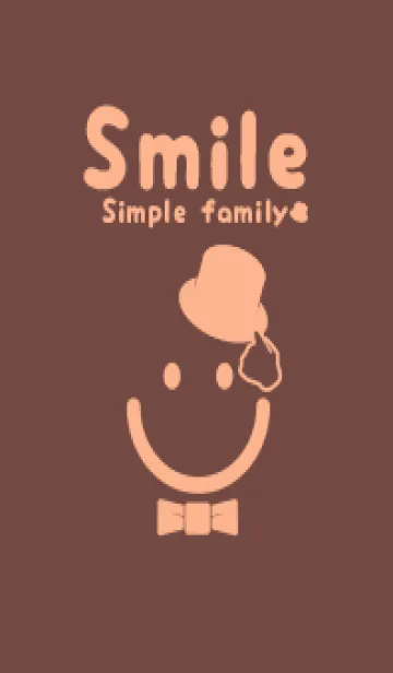 [LINE着せ替え] スマイル＆紳士 マホガニーブラウンの画像1