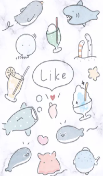 [LINE着せ替え] 海の仲間♡purple12_1の画像1