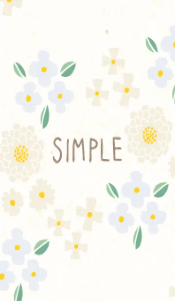 [LINE着せ替え] 大人なベージュとカラフルな花の画像1