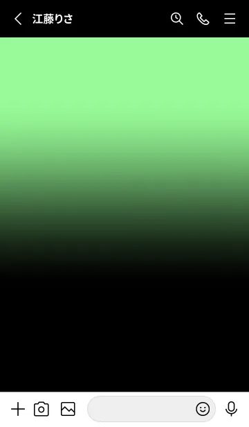 [LINE着せ替え] Black & Pale Green Theme V.4 (JP)の画像2