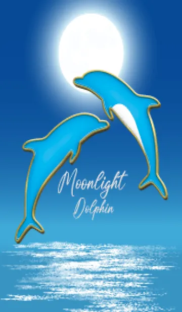 [LINE着せ替え] Enamel Pin Moonlight Dolphin 109の画像1