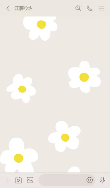 [LINE着せ替え] 白い花 おしゃれ11の画像2