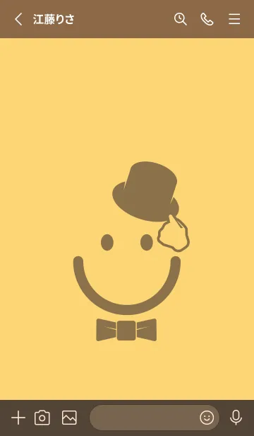 [LINE着せ替え] スマイル＆紳士 卵色の画像2