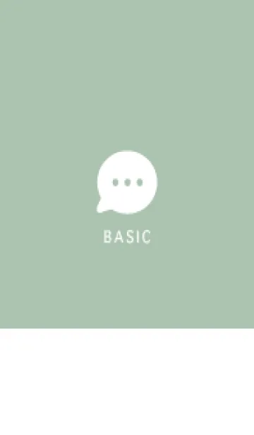 [LINE着せ替え] Simple&Basic  くすみグリーン&ホワイトGBの画像1