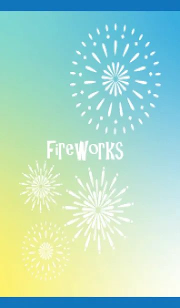 夏の花火 白と青の着せ替えメイン画像