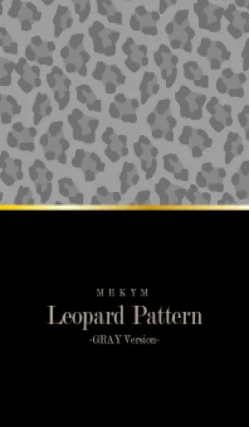 [LINE着せ替え] Leopard Pattern - BLACK GRAY 24の画像1