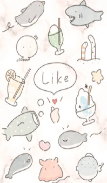 [LINE着せ替え] 海の仲間♡orange13_1の画像1