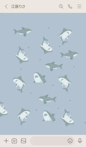 [LINE着せ替え] シャーク・シンプル2の画像2