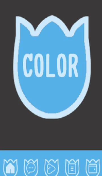 [LINE着せ替え] blue color R35の画像1