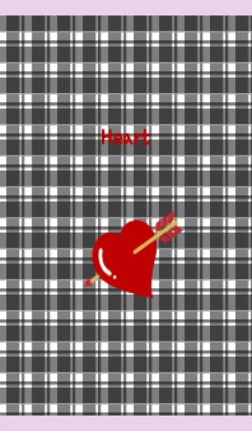 [LINE着せ替え] ハートと矢 薄い紫の画像1