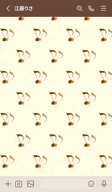 [LINE着せ替え] Clef dot 褐色の画像2