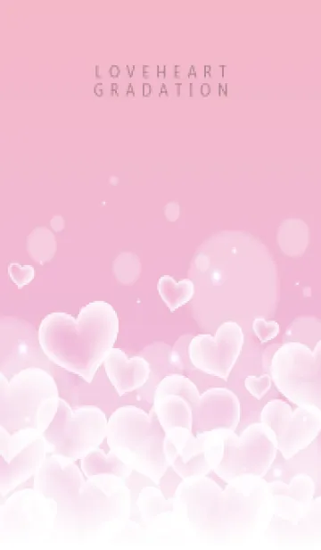 [LINE着せ替え] LOVE HEART GRADATION Pink&White 8の画像1