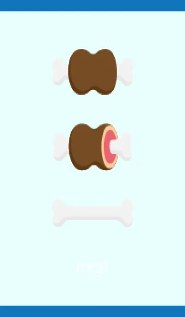 [LINE着せ替え] あの肉 白と青の画像1