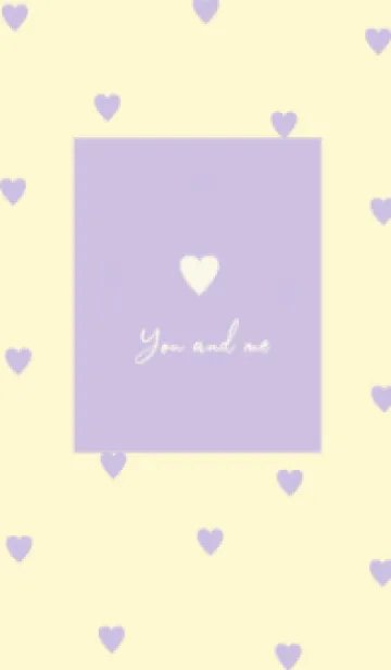 [LINE着せ替え] pattern_heart (purple yellow)の画像1