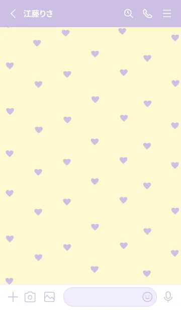 [LINE着せ替え] pattern_heart (purple yellow)の画像2