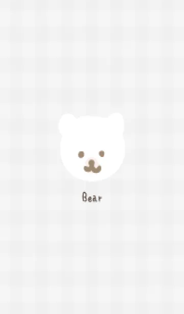 [LINE着せ替え] くま チェック柄の画像1