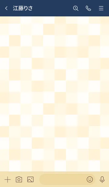 [LINE着せ替え] 白色モザイク オレンジ4の画像2