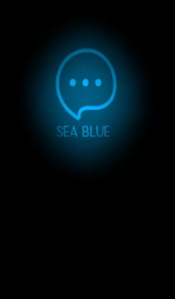 [LINE着せ替え] Sea Blue Neon Theme V4 (JP)の画像1