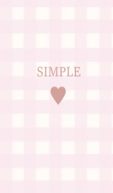 大人のシンプルハート (check rosepink)の着せ替えメイン画像