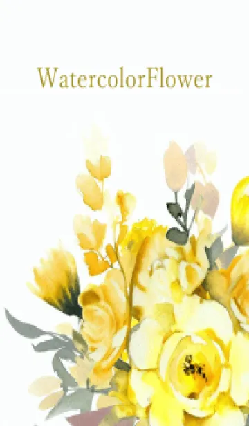 [LINE着せ替え] Watercolor Yellow Flower-hisatoto-17の画像1