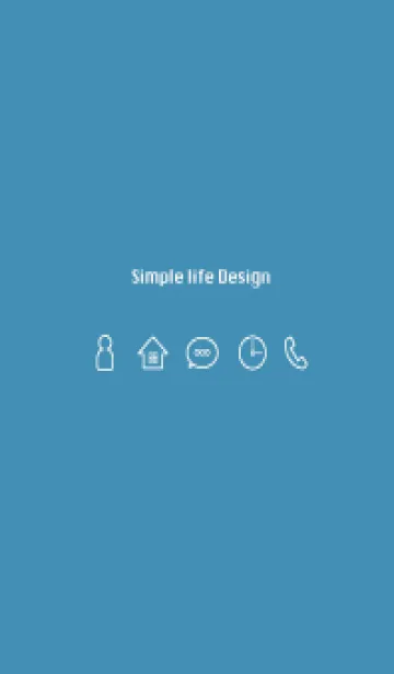Simple life design -matt blue-の着せ替えメイン画像