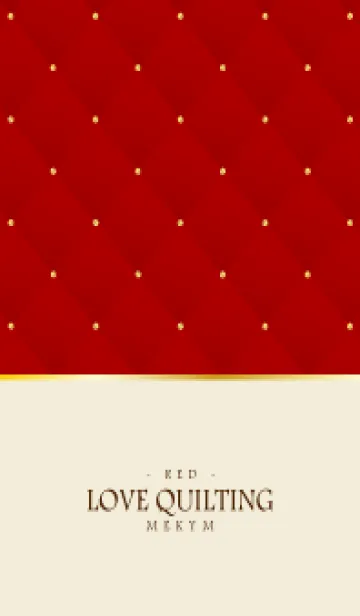 [LINE着せ替え] LOVE QUILTING - RED 11の画像1