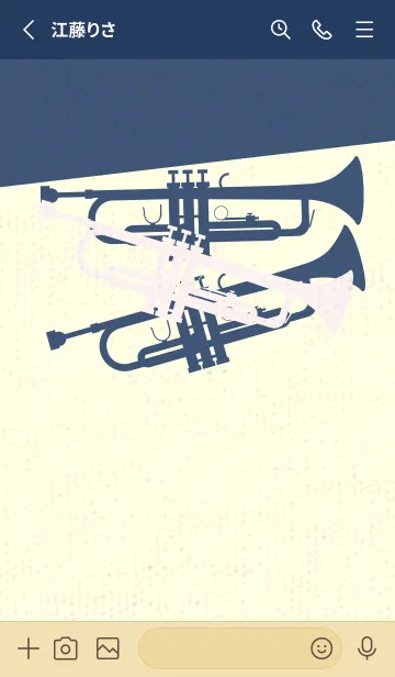 [LINE着せ替え] Trumpet CLR 桜色の画像2