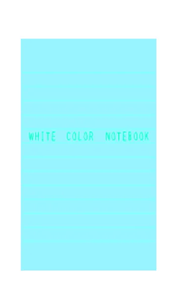 [LINE着せ替え] ホワイトカラーノート/蛍光ブルーの画像1