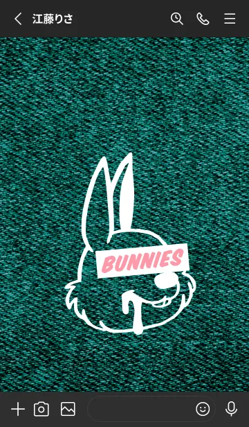 [LINE着せ替え] カラー デニム バニー 47の画像2