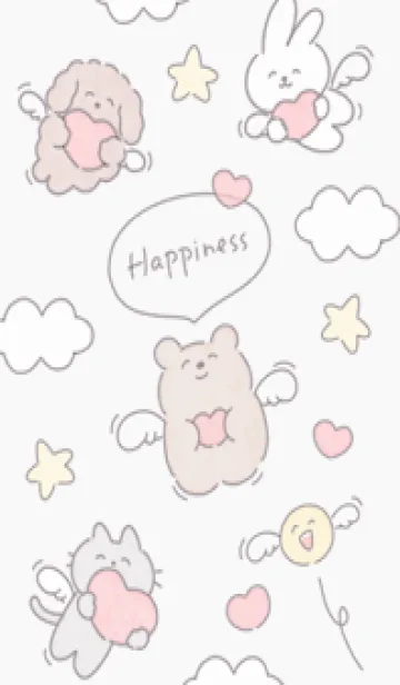 [LINE着せ替え] 幸せの羽♡Greige02_1の画像1