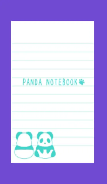 [LINE着せ替え] カラーパンダノート/ミント/パープルの画像1