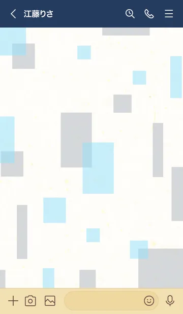 [LINE着せ替え] 2色の四角20の画像2