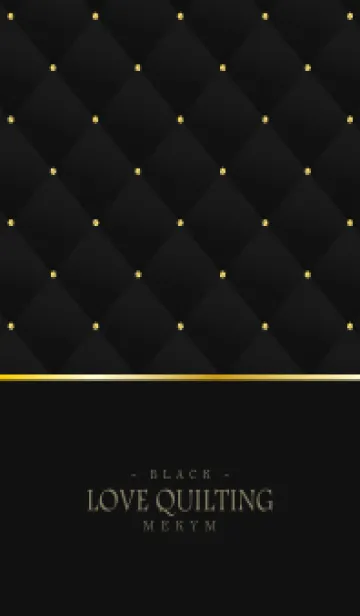 [LINE着せ替え] LOVE QUILTING - BLACK 11の画像1