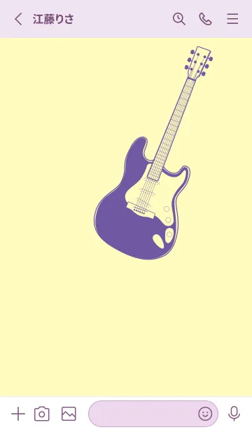 [LINE着せ替え] ELECTRIC GUITAR CLR ライトレモンの画像2