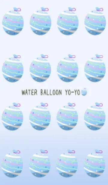 [LINE着せ替え] 水ヨーヨーの着せかえ/ブルーの画像1