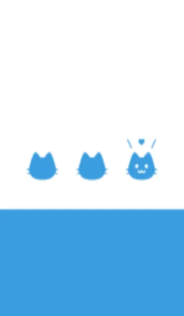 [LINE着せ替え] 小さな猫(ブルー05)の画像1