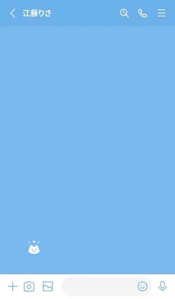 [LINE着せ替え] 小さな猫(ブルー05)の画像2