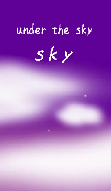 [LINE着せ替え] 空の景色/雲/sky/夜空と星/パープル5(夜)の画像1