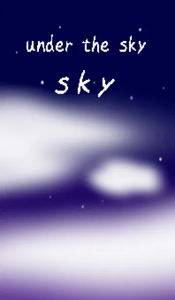 [LINE着せ替え] 空の景色/雲/sky/夜空と星/ブルー青色6(夜)の画像1