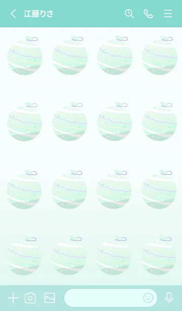 [LINE着せ替え] 水ヨーヨーの着せかえ/エメラルドグリーンの画像2