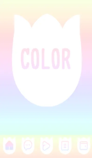 [LINE着せ替え] pink color rainbow R04の画像1