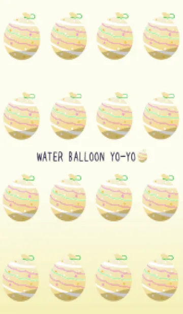 [LINE着せ替え] 水ヨーヨーの着せかえ/イエロー/ベージュの画像1
