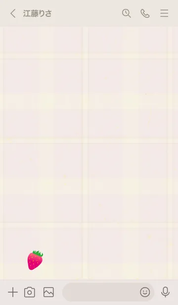 [LINE着せ替え] チェック柄 いちご9の画像2