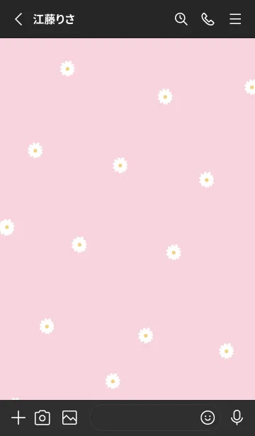[LINE着せ替え] Daisy Days :)pink blackの画像2