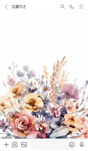 [LINE着せ替え] Watercolor Dry Flower-hisatoto-11の画像2