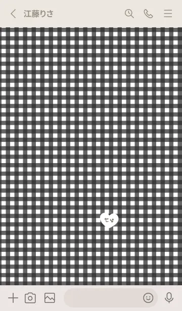 [LINE着せ替え] 可愛いギンガムチェック。韓国語。の画像2