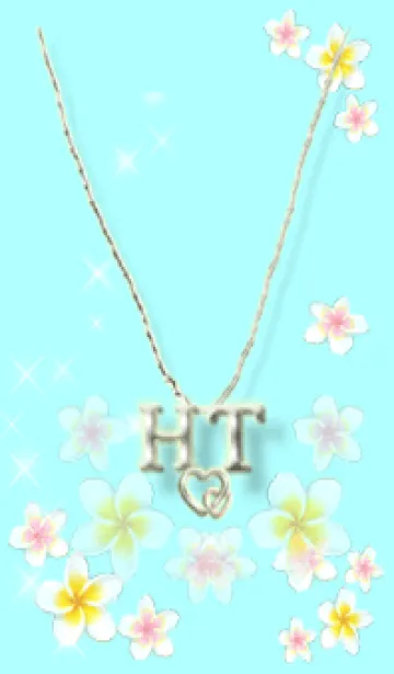 [LINE着せ替え] イニシャル28 H&T （プルメリア）の画像1