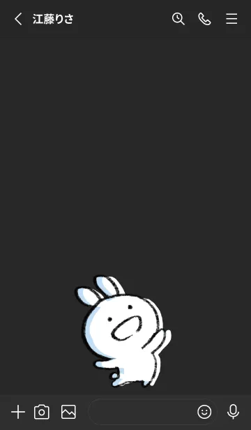 [LINE着せ替え] 黒とピンク : まるうさ7の画像2