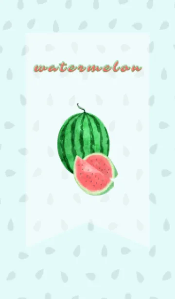 [LINE着せ替え] water melon 01の画像1