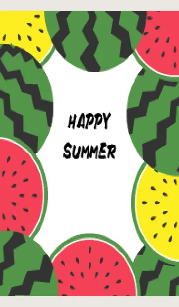 [LINE着せ替え] 西瓜2 ベージュと灰色の画像1